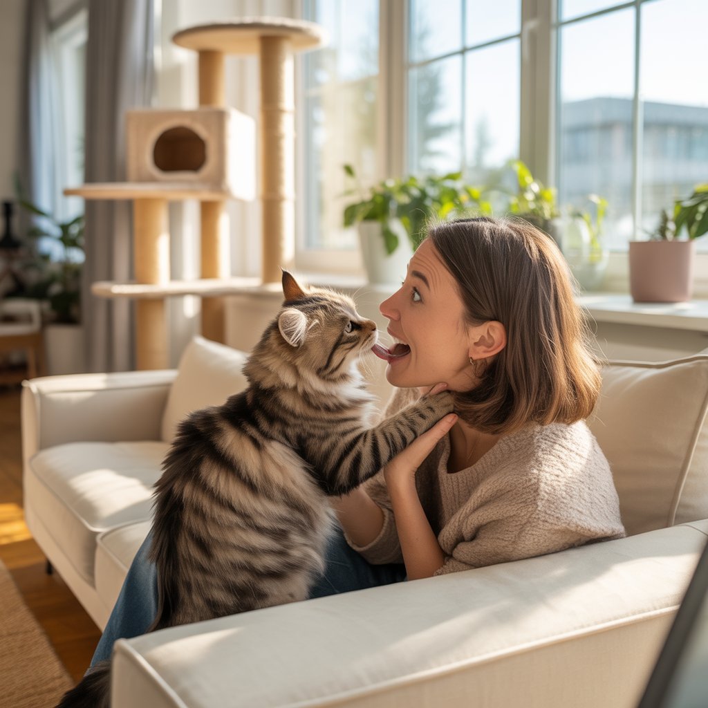 Pourquoi-mon-chat-me-lèche Le Loft du Chat
