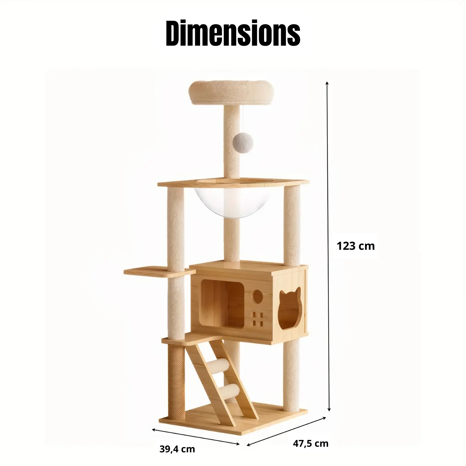 ARBRE A CHAT EN BOIS MODERNE « PINE HAVEN » Ma boutique
