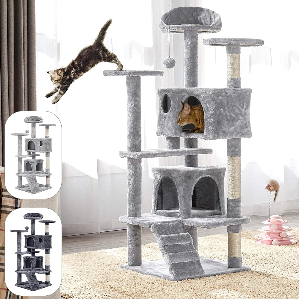 Arbre à Chat 5 Étages Doux Gris Ma boutique