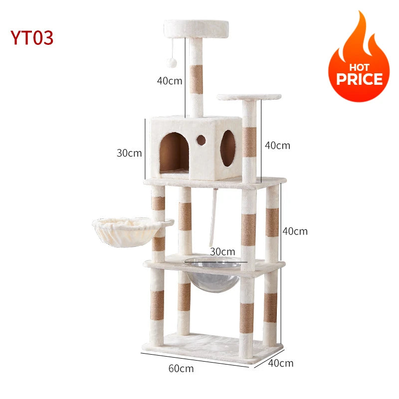 Arbre à Chat Blanc Neige Cocooning Ma boutique