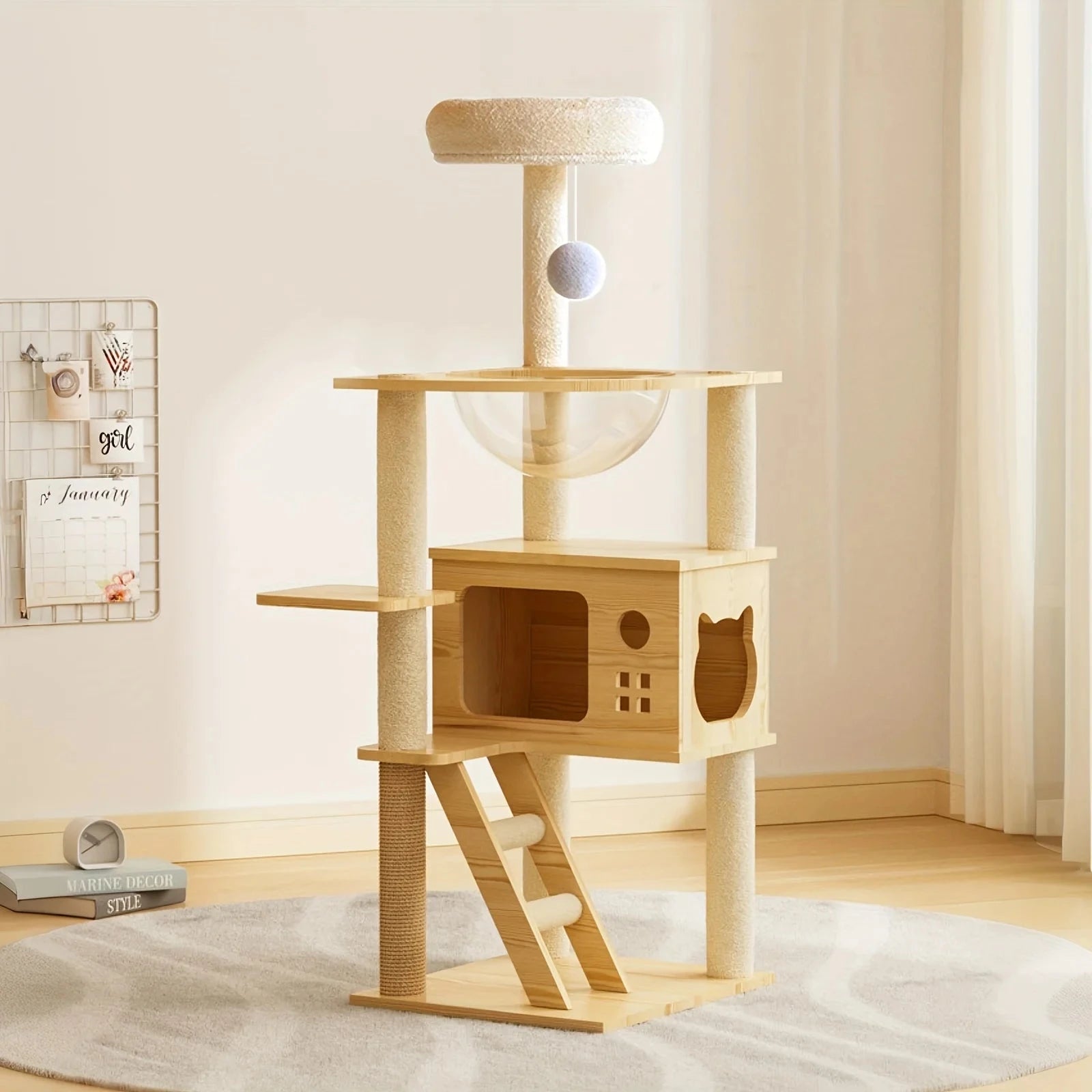 ARBRE A CHAT EN BOIS MODERNE « PINE HAVEN » Ma boutique