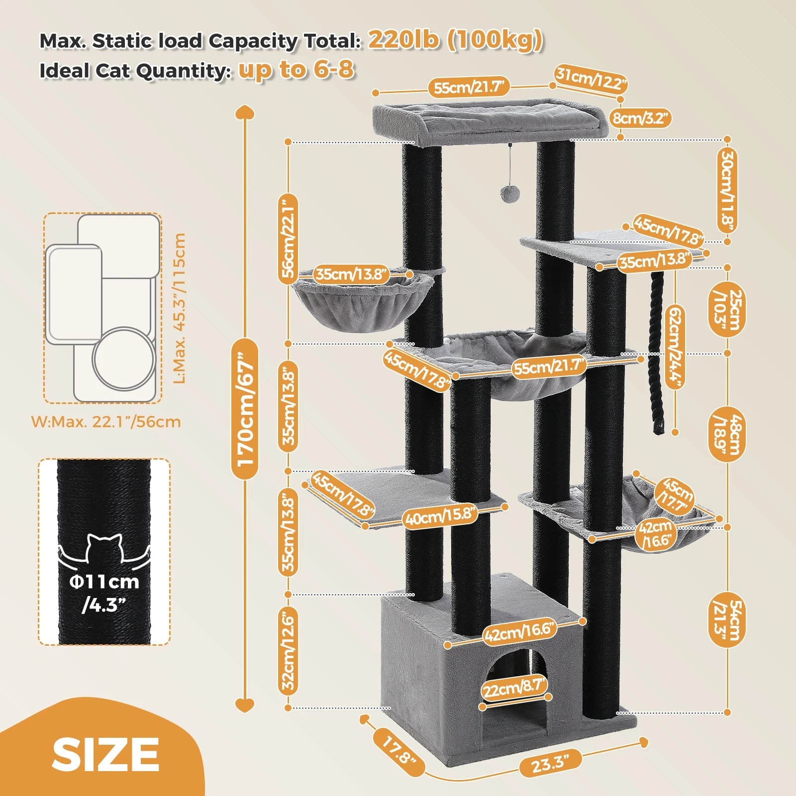 Arbre à Chat XXL Original Ma boutique