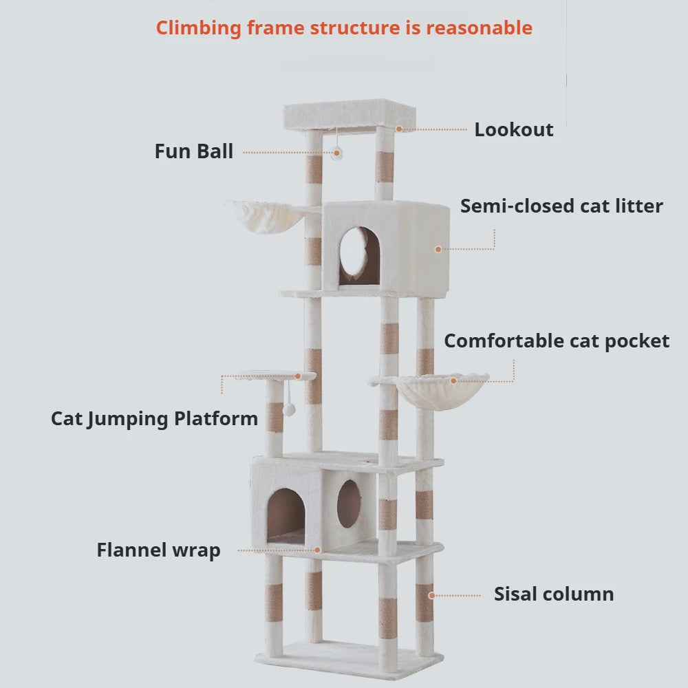 Arbre à Chat Blanc Neige Cocooning Ma boutique