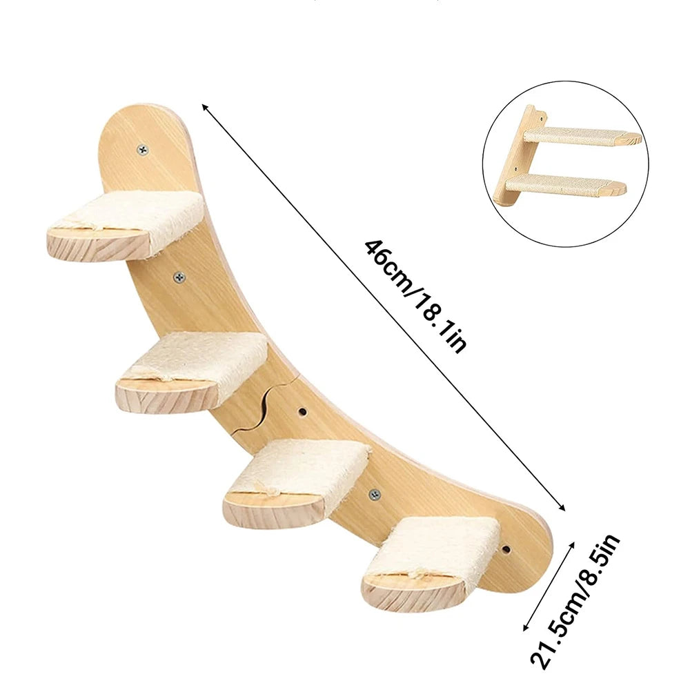 Arbre à Chat Mural Bois Moderne Le Loft du Chat