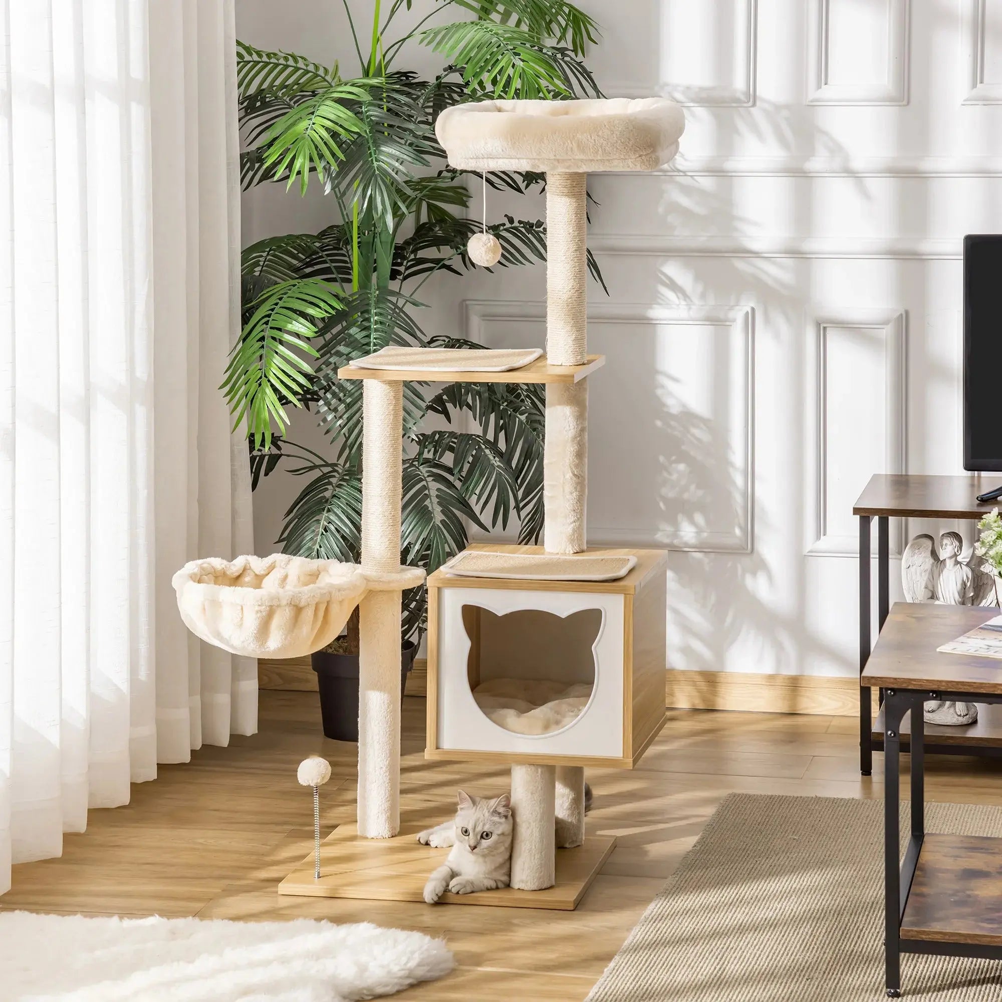 Arbre à Chat Petite Taille en Bois Ma boutique