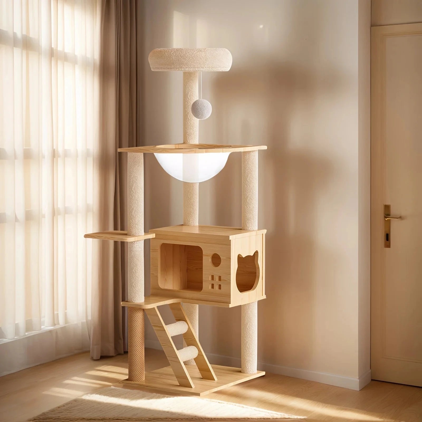 ARBRE A CHAT EN BOIS MODERNE « PINE HAVEN » Ma boutique