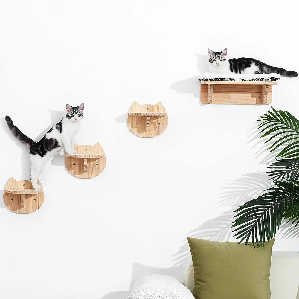 Arbre à Chat Mural Bois Moderne Le Loft du Chat