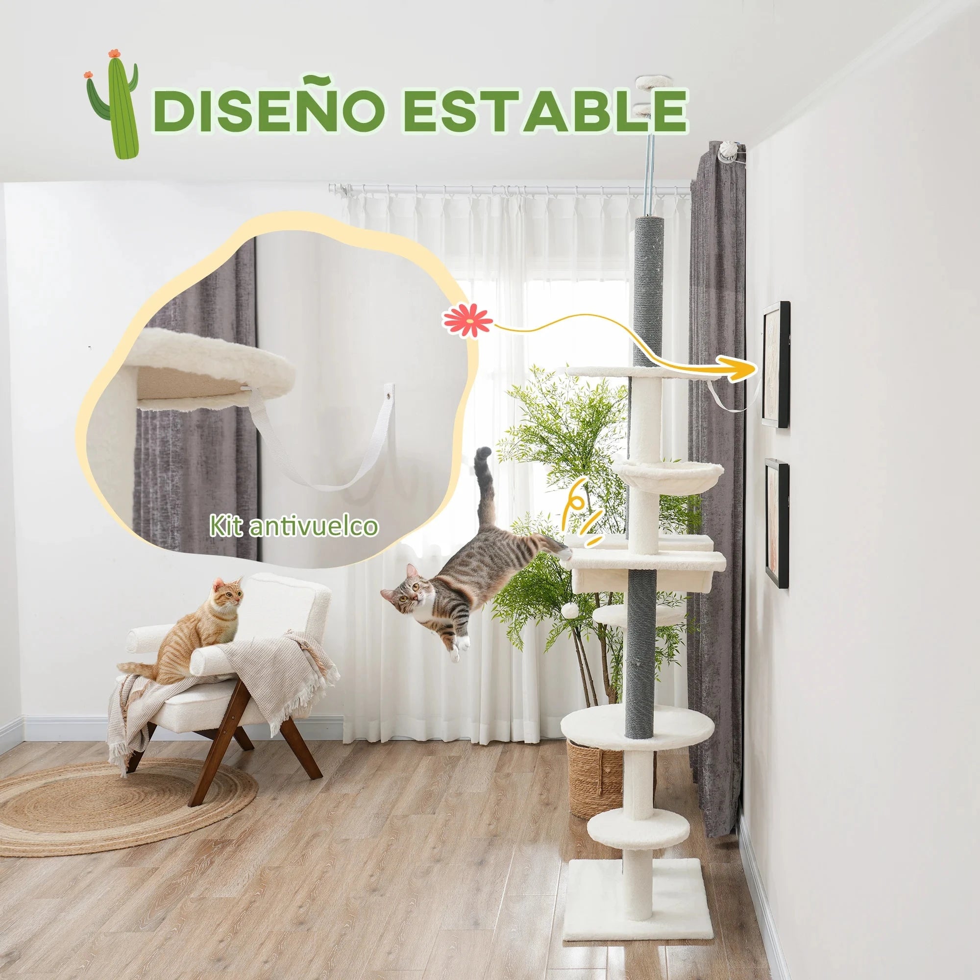 Arbre à Chat Ajustable 225-255 cm Ma boutique