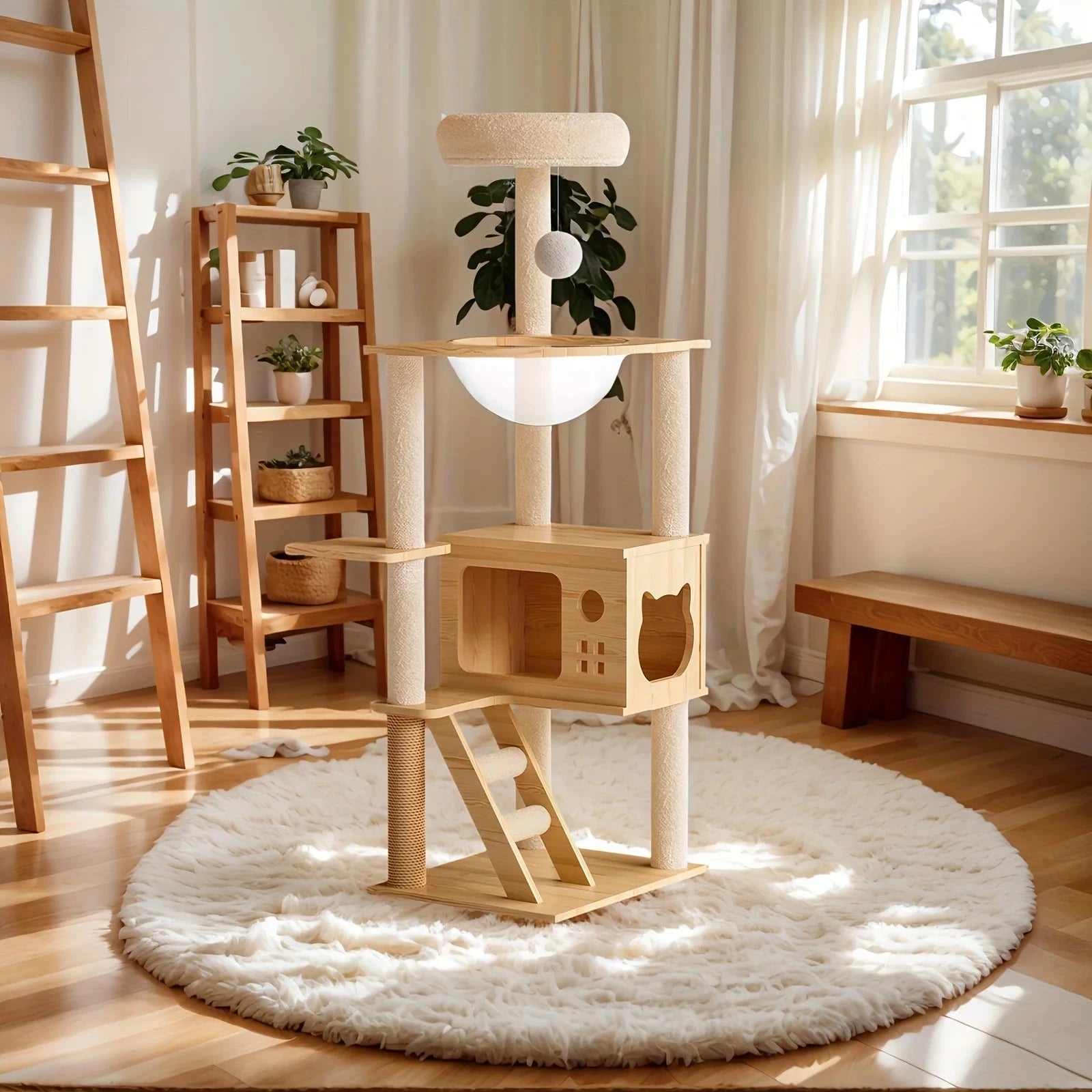 ARBRE A CHAT EN BOIS MODERNE « PINE HAVEN » Ma boutique